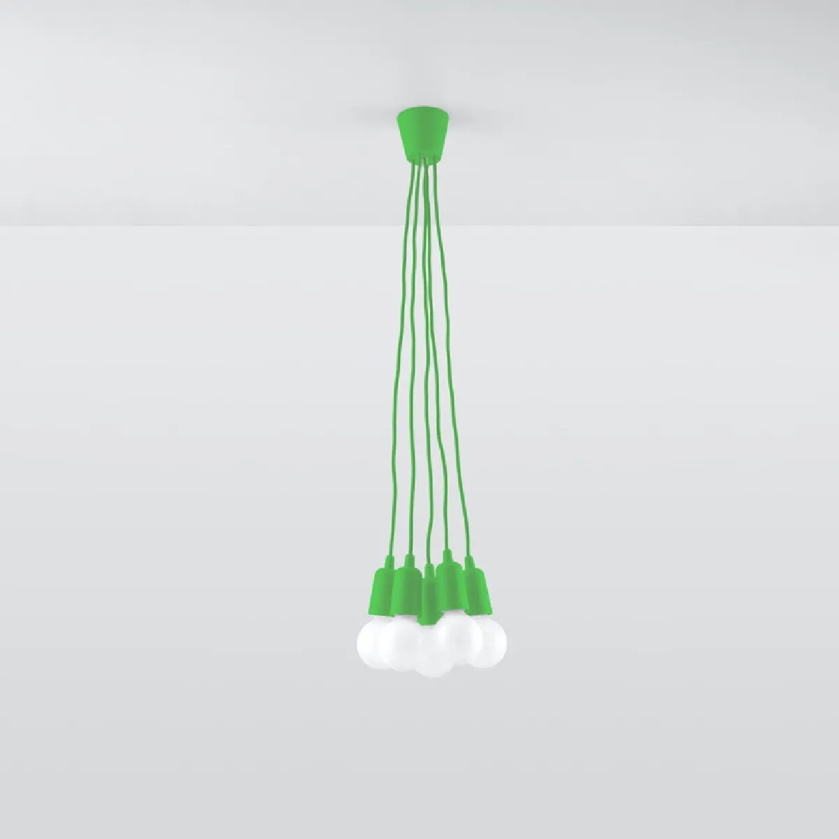 Lampe pendante Noviar 5 verte 90 x 25 x 25( h x l x P en cm )