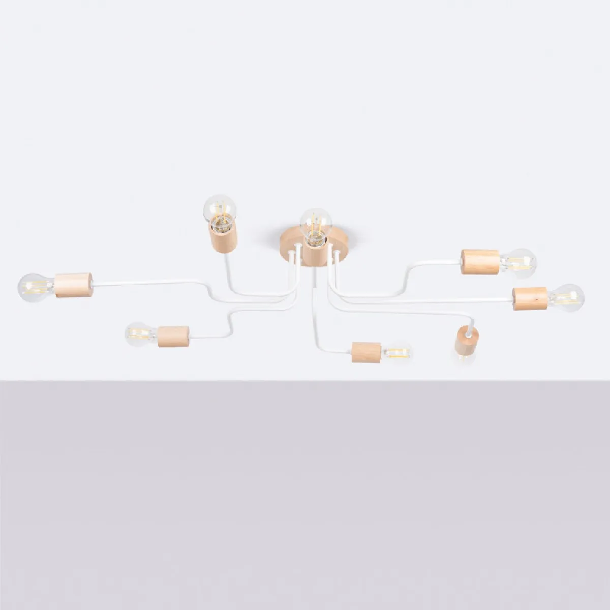 Lustre Veraiaen 8 blanc 16.5 x 100 x 60( h x l x P en cm )