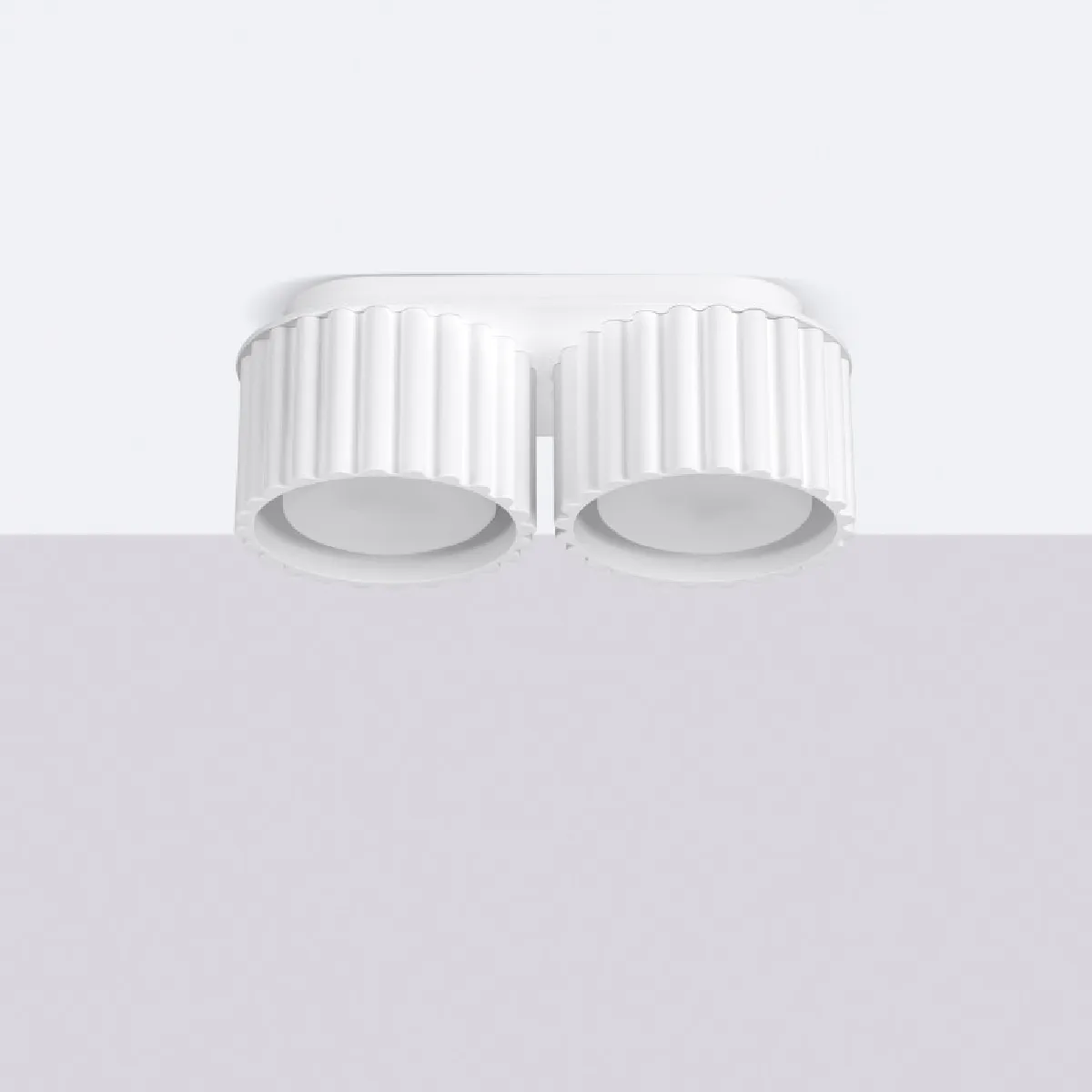 Plafonnier AURA 2 blanc Gx53 8 x 21 x 10( h x l x P en cm )