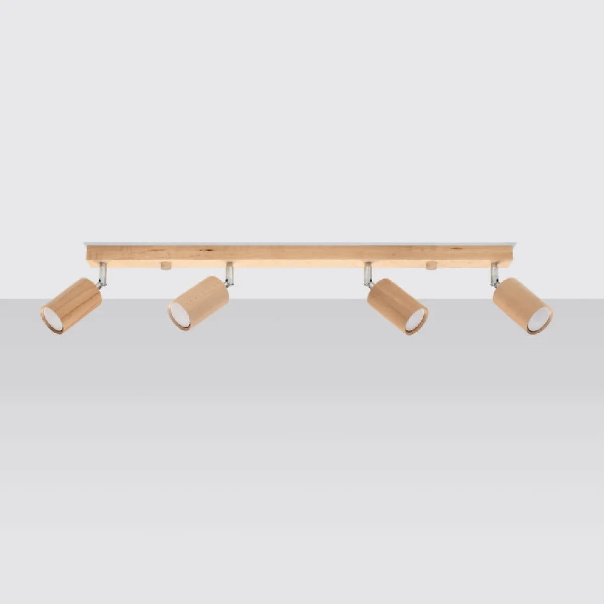 Plafonnier Elyor 4 en bois naturel 20 x 80 x 5( h x l x P en cm )