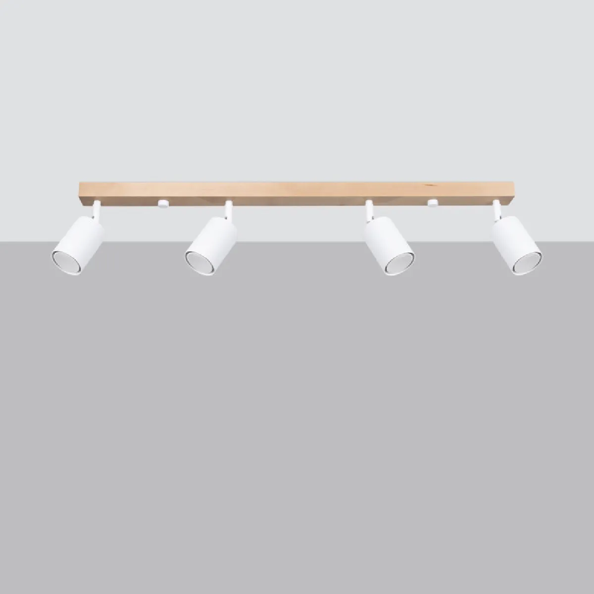 Plafonnier Aureola 4 blanc 17.5 x 96 x 65( h x l x P en cm )