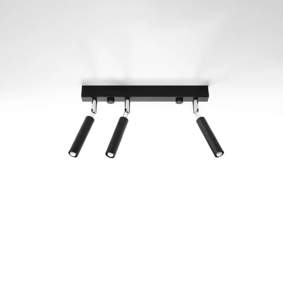 Plafonnier Zenaion 3 noir 20 x 35 x 3( h x l x P en cm )