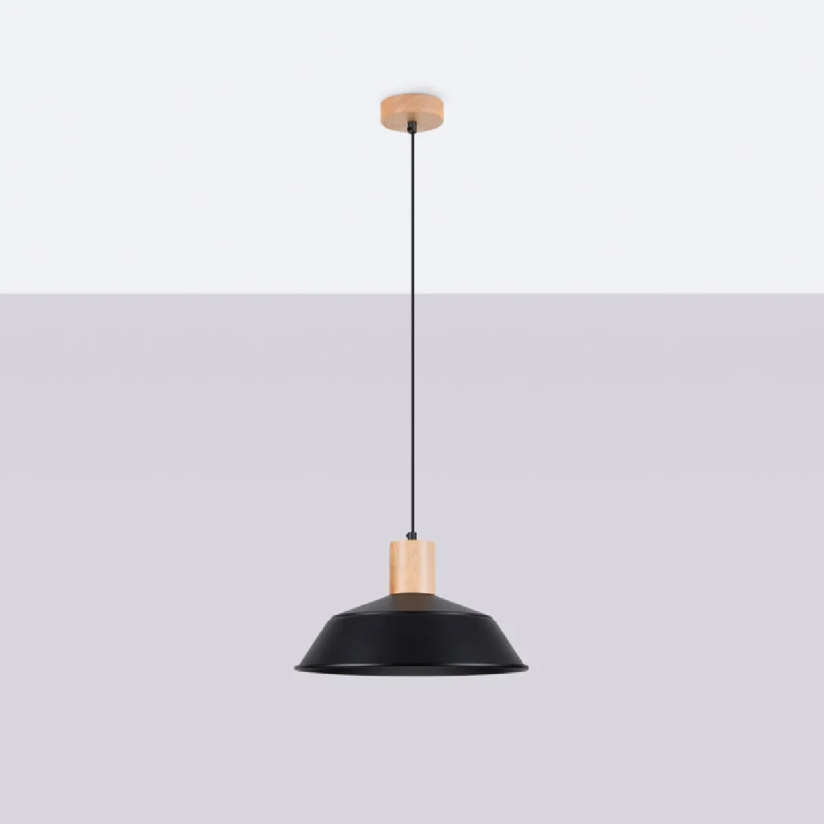 Lampe suspendue Lineaena noir 120 x 34 x 34( h x l x P en cm )