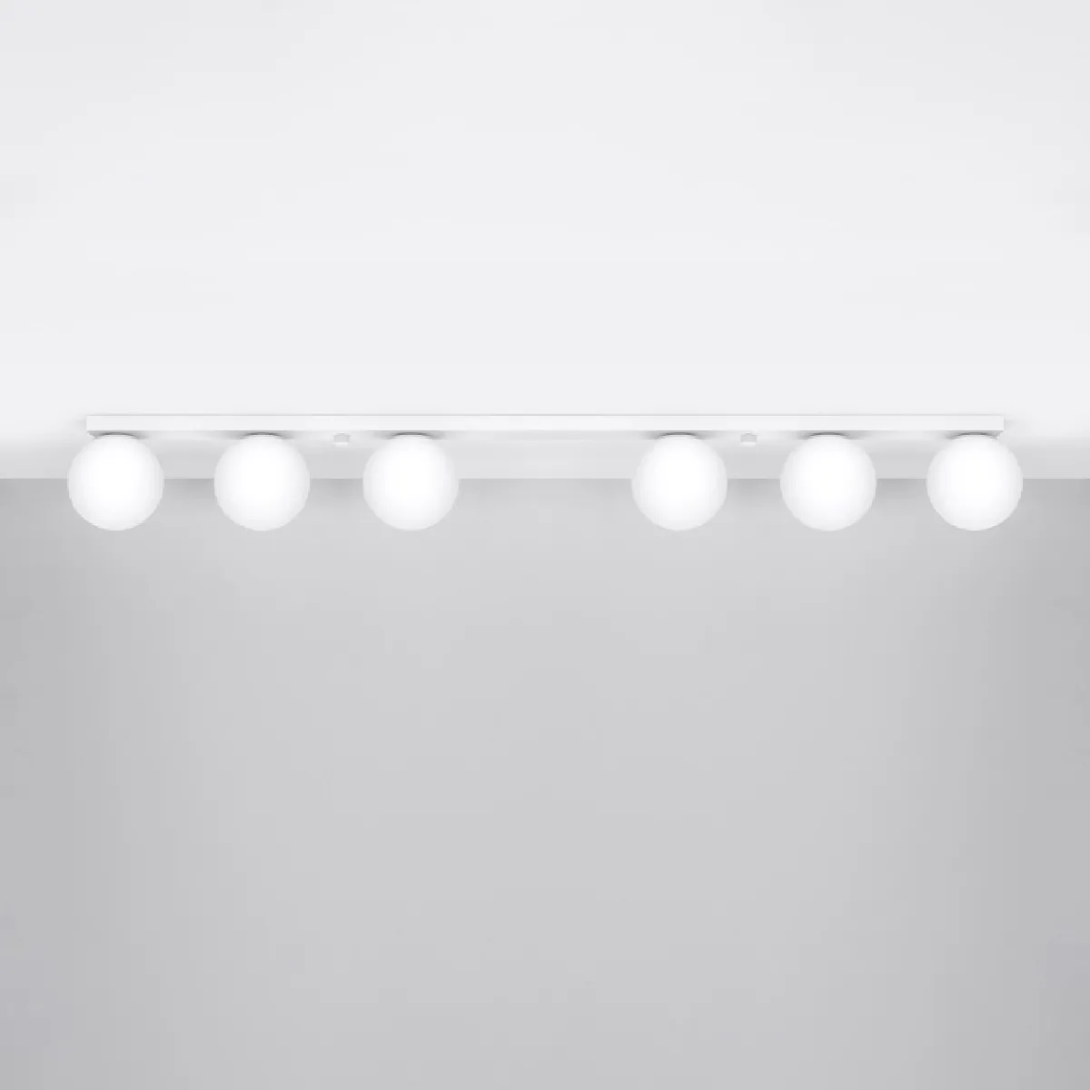 Plafonnier Velaeon 6 blanc 14.5 x 120 x 12( h x l x P en cm )