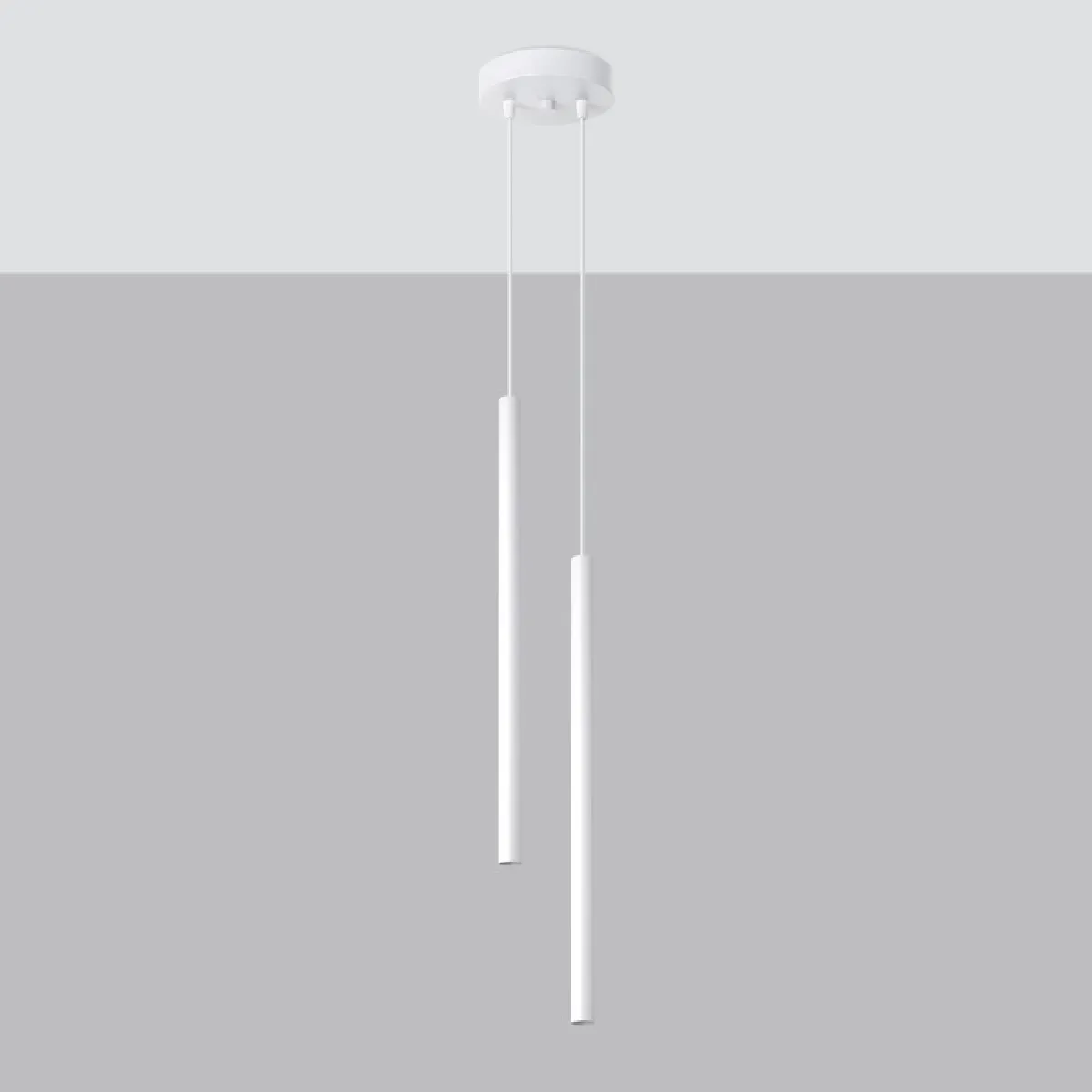 Lampe suspendue Noraaeen 2 blanc 118 x 15 x 15( h x l x P en cm )