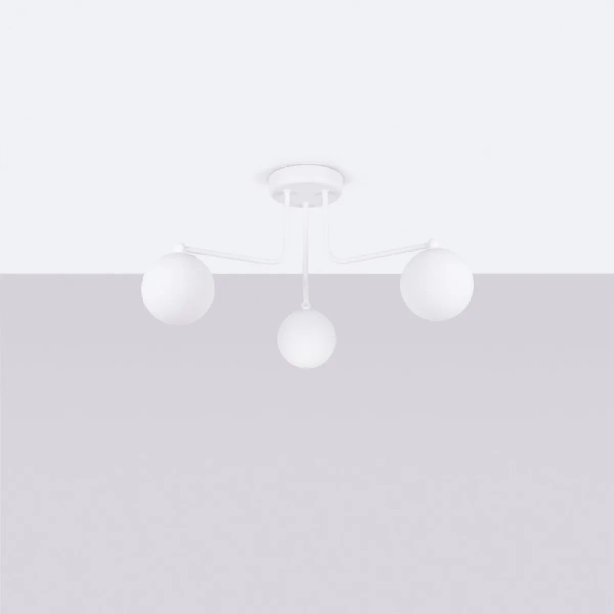 Lustre Zenaaar 3 blanc 29 x 62 x 62( h x l x P en cm )