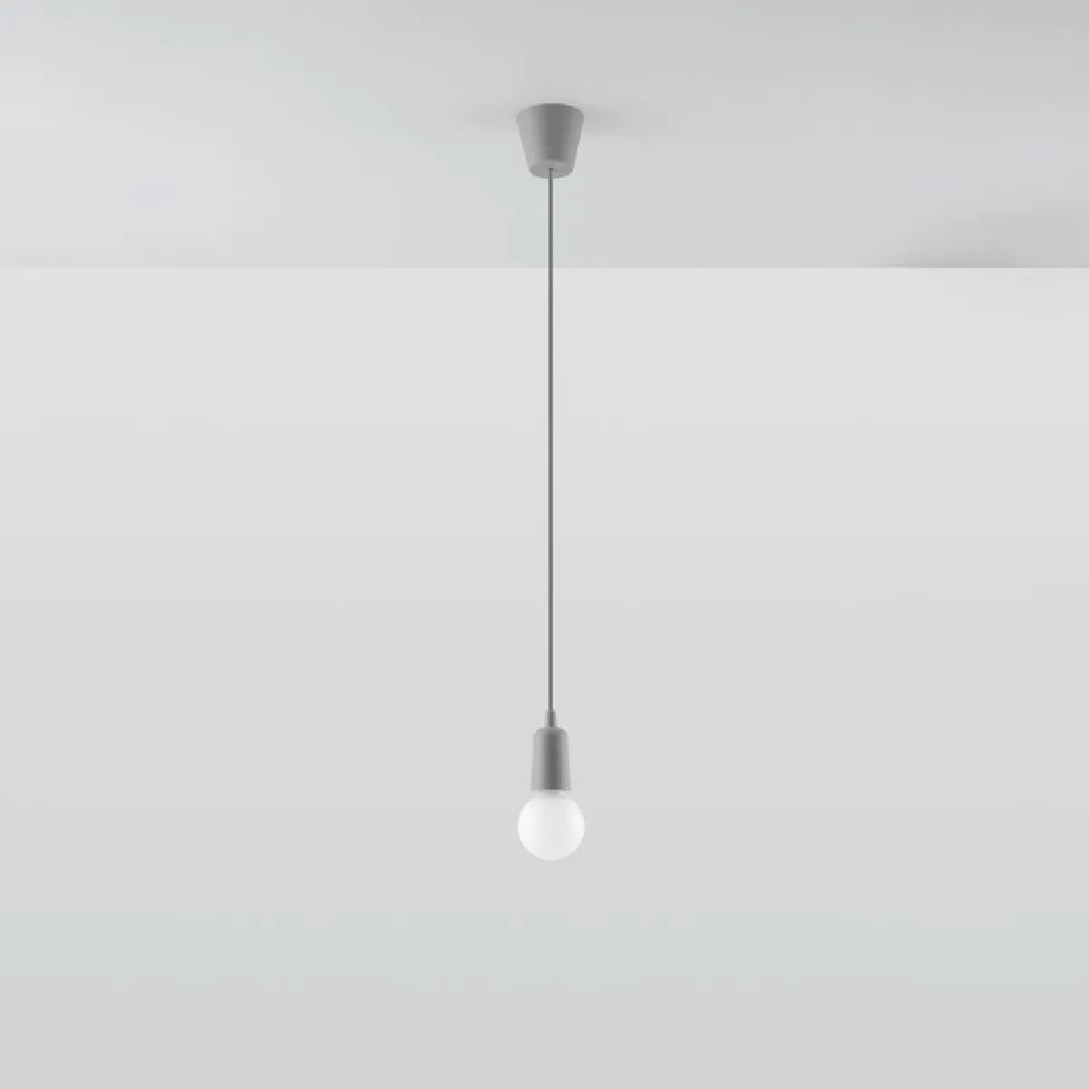 Lampe suspendue Noviar 1 gris 90 x 9 x 9( h x l x P en cm )