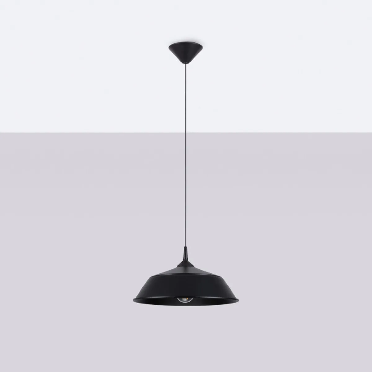 Lampe suspendue Veraaeys noir 74 x 34 x 34( h x l x P en cm )