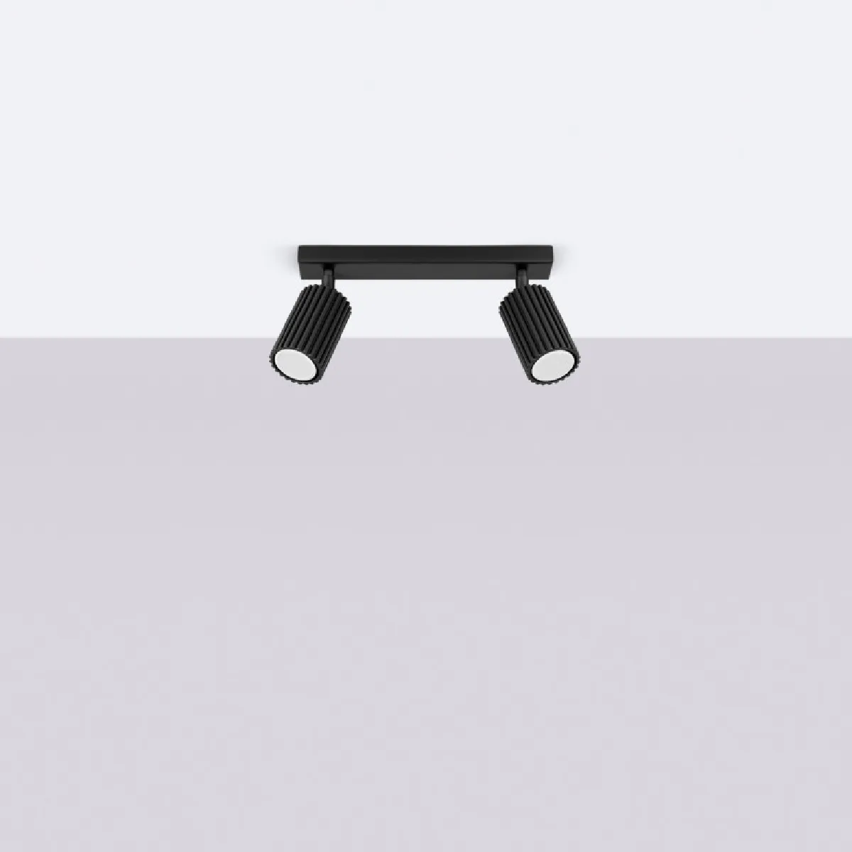 Plafonnier Elaen 2 noir 16.5 x 30 x 6.5( h x l x P en cm )
