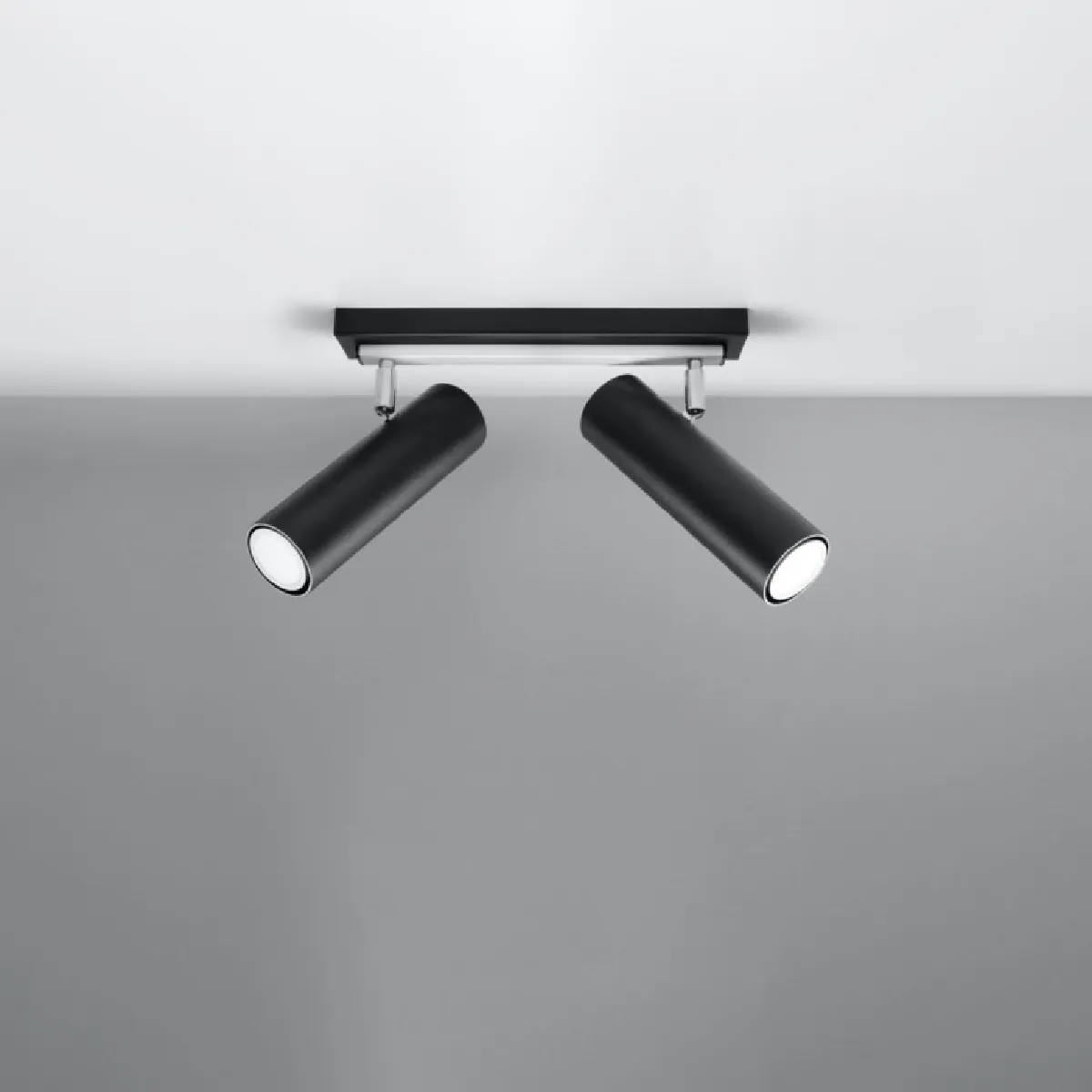 Plafonnier Novana 2 noir 20 x 30 x 6( h x l x P en cm )
