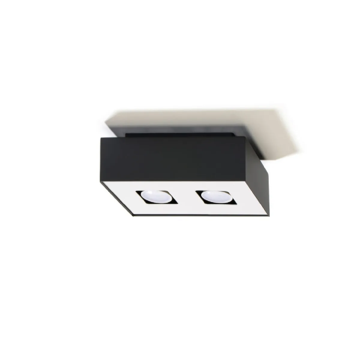 Plafonnier Veloys 2 noir 11 x 24 x 14( h x l x P en cm )