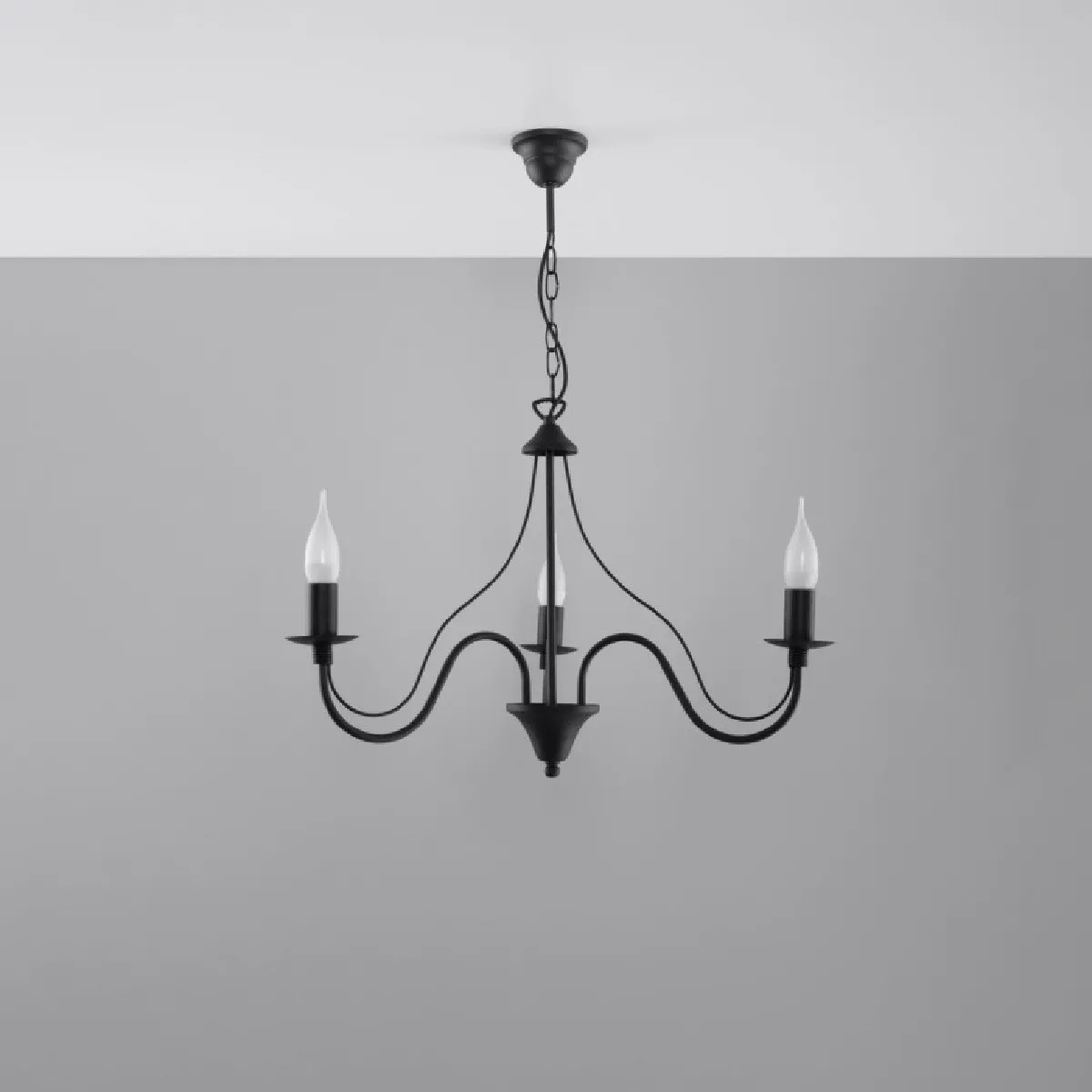 Lustre Oraera 3 noir 80 x 60 x 60( h x l x P en cm )
