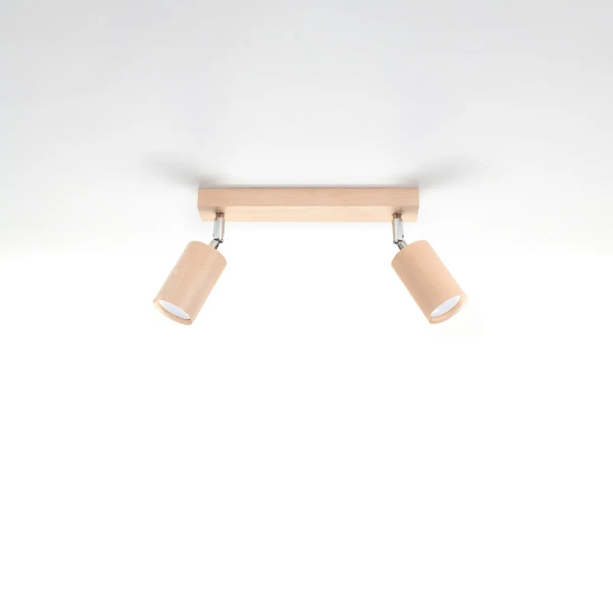 Plafonnier Elyor 2 bois naturel 20 x 30 x 5( h x l x P en cm )