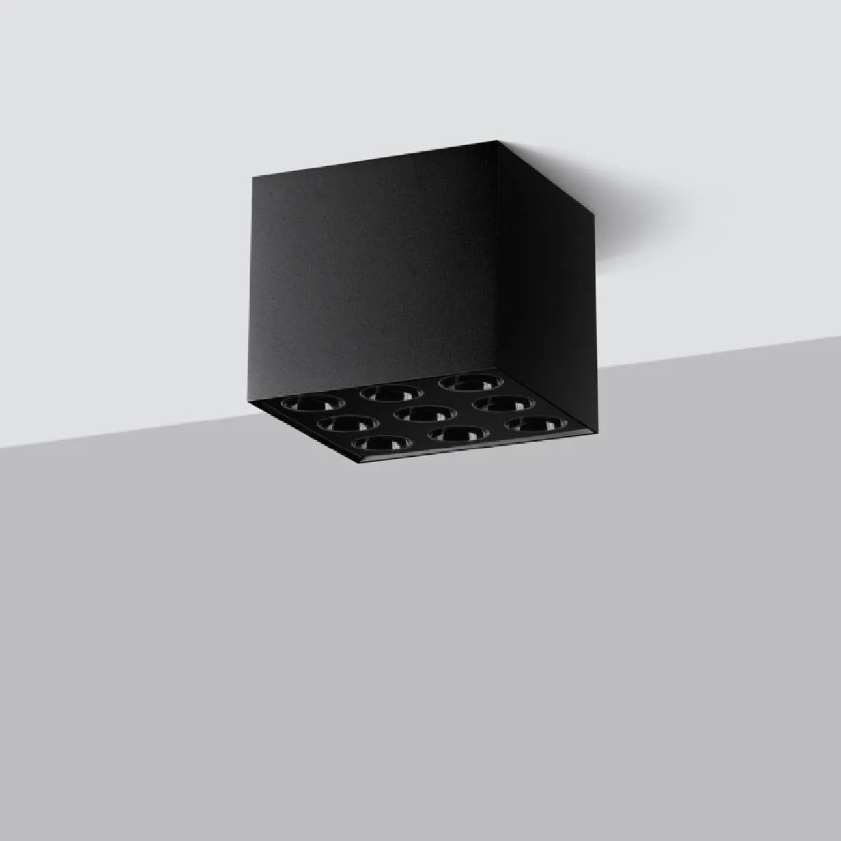 Plafonnier Aureaeis noir LED 8.3 x 9.5 x 9.5( h x l x P en cm )