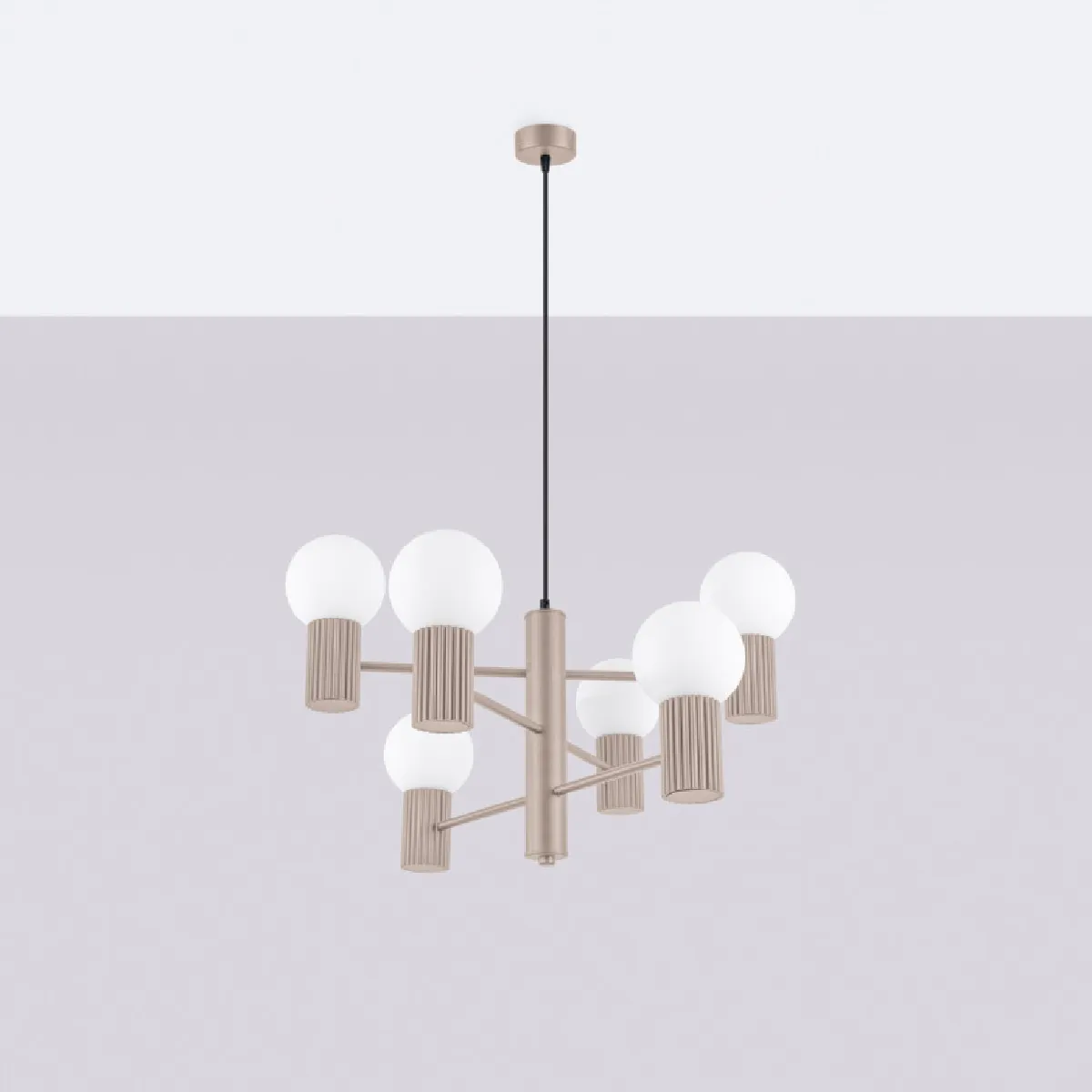 Lustre HALO 6 taupe 230 x 64 x 64( h x l x P en cm )
