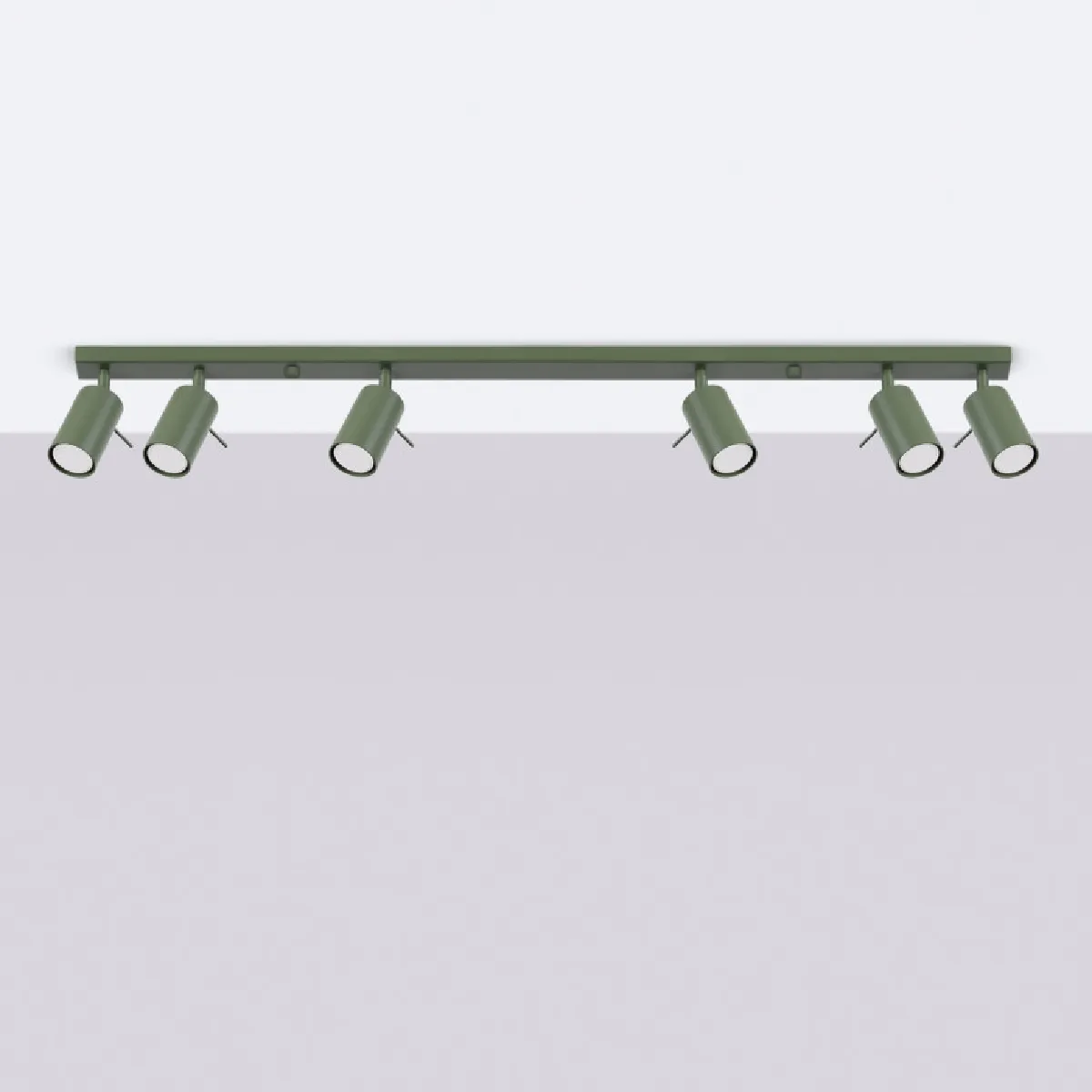 Plafonnier Veraaeen 6L vert olive 17 x 117 x 6( h x l x P en cm )