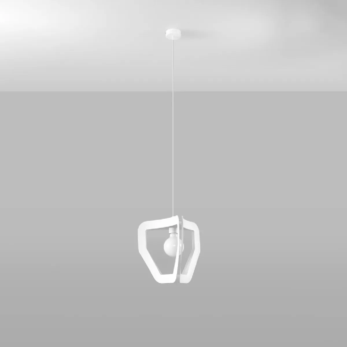 Lampe pendante Calyra blanc 130 x 33 x 33( h x l x P en cm )