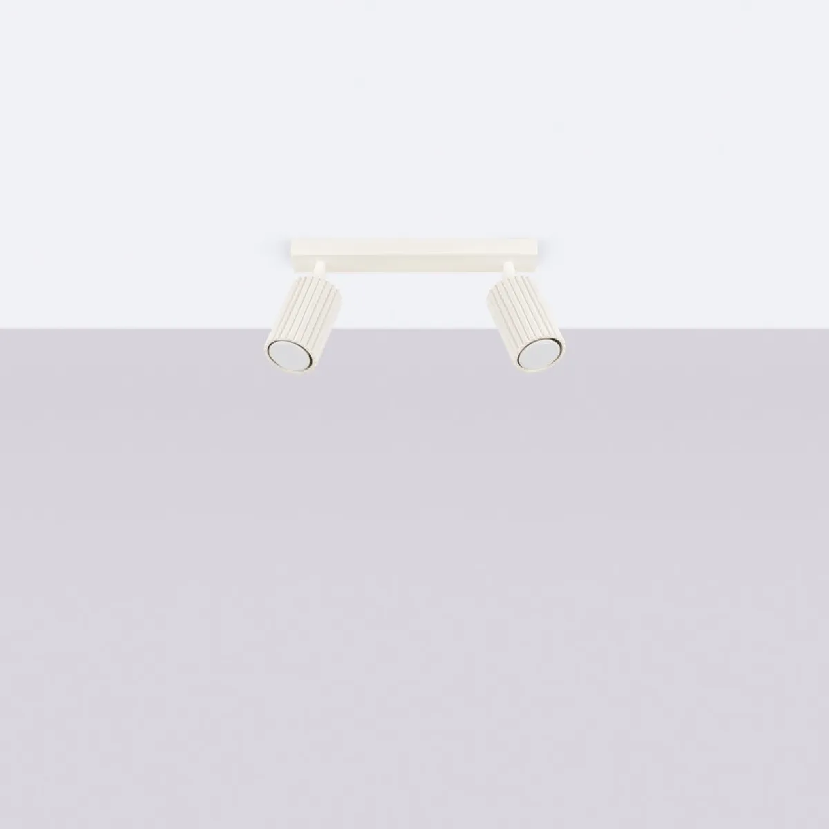 Plafonnier Elaen 2 beige 16.5 x 30 x 6.5( h x l x P en cm )