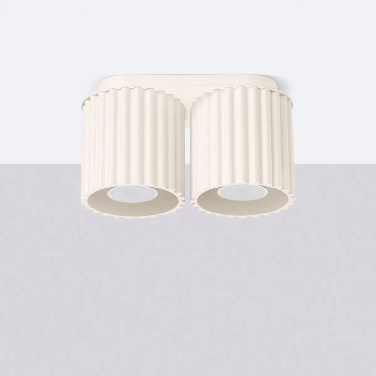 Plafonnier AURA 2 beige GU10 12 x 21 x 10( h x l x P en cm )