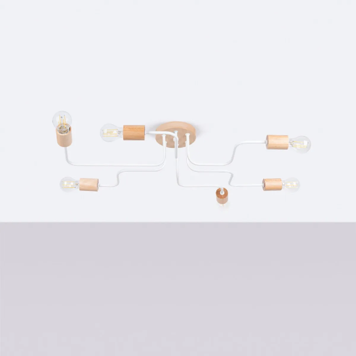 Lustre Veraiaen 6 blanc 16.5 x 85 x 58( h x l x P en cm )