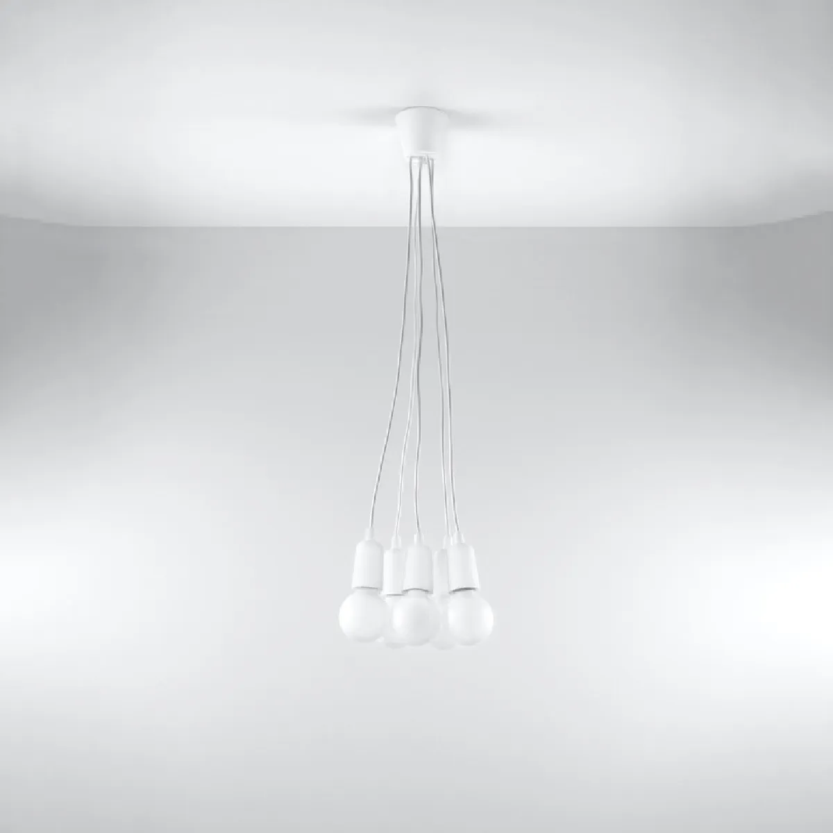 Lampe suspendue Noviar 5 blanc 90 x 25 x 25( h x l x P en cm )