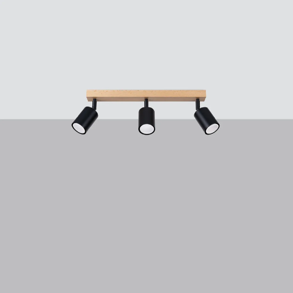 Plafonnier Aureola 3L noir 17.5 x 61 x 45( h x l x P en cm )