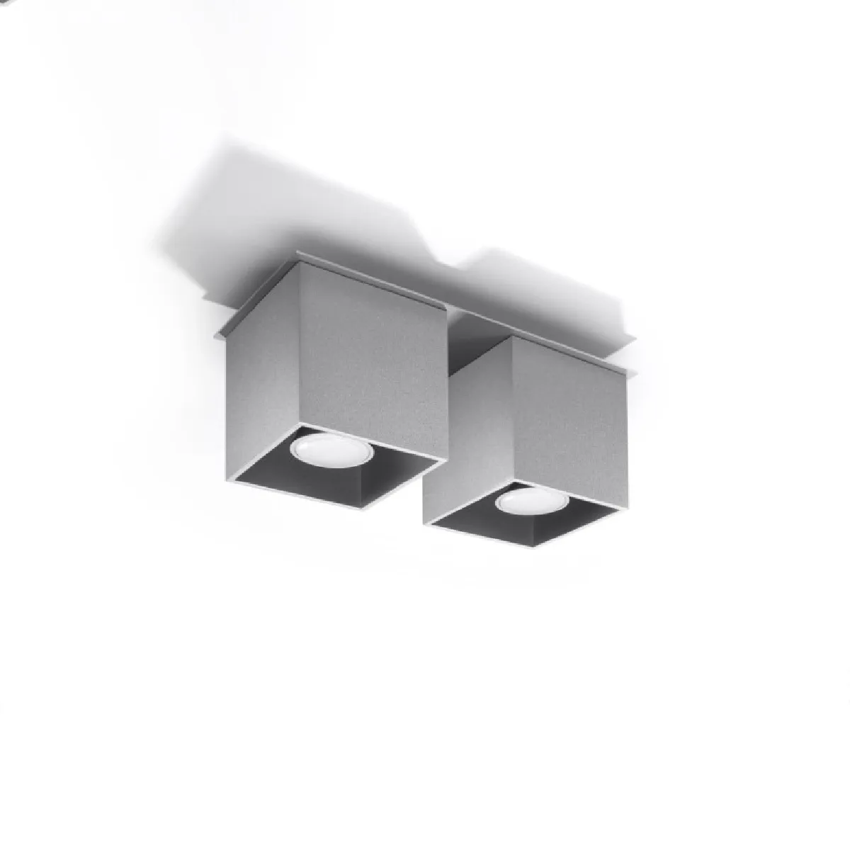 Plafonnier Elyaaeys 2 gris 12 x 26 x 11( h x l x P en cm )