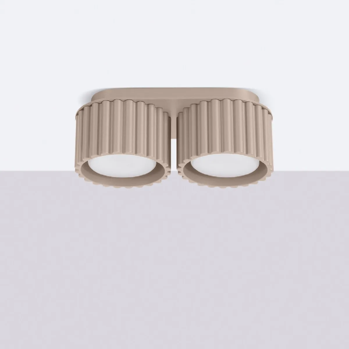 Plafonnier AURA 2 taupe Gx53 8 x 21 x 10( h x l x P en cm )
