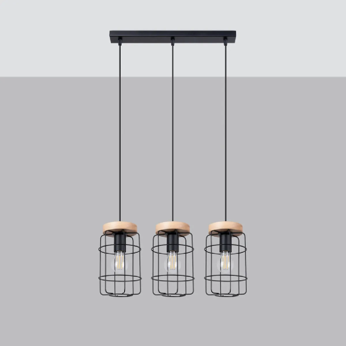 Lampe suspendue Aloor 3L 115 x 60 x 15( h x l x P en cm )