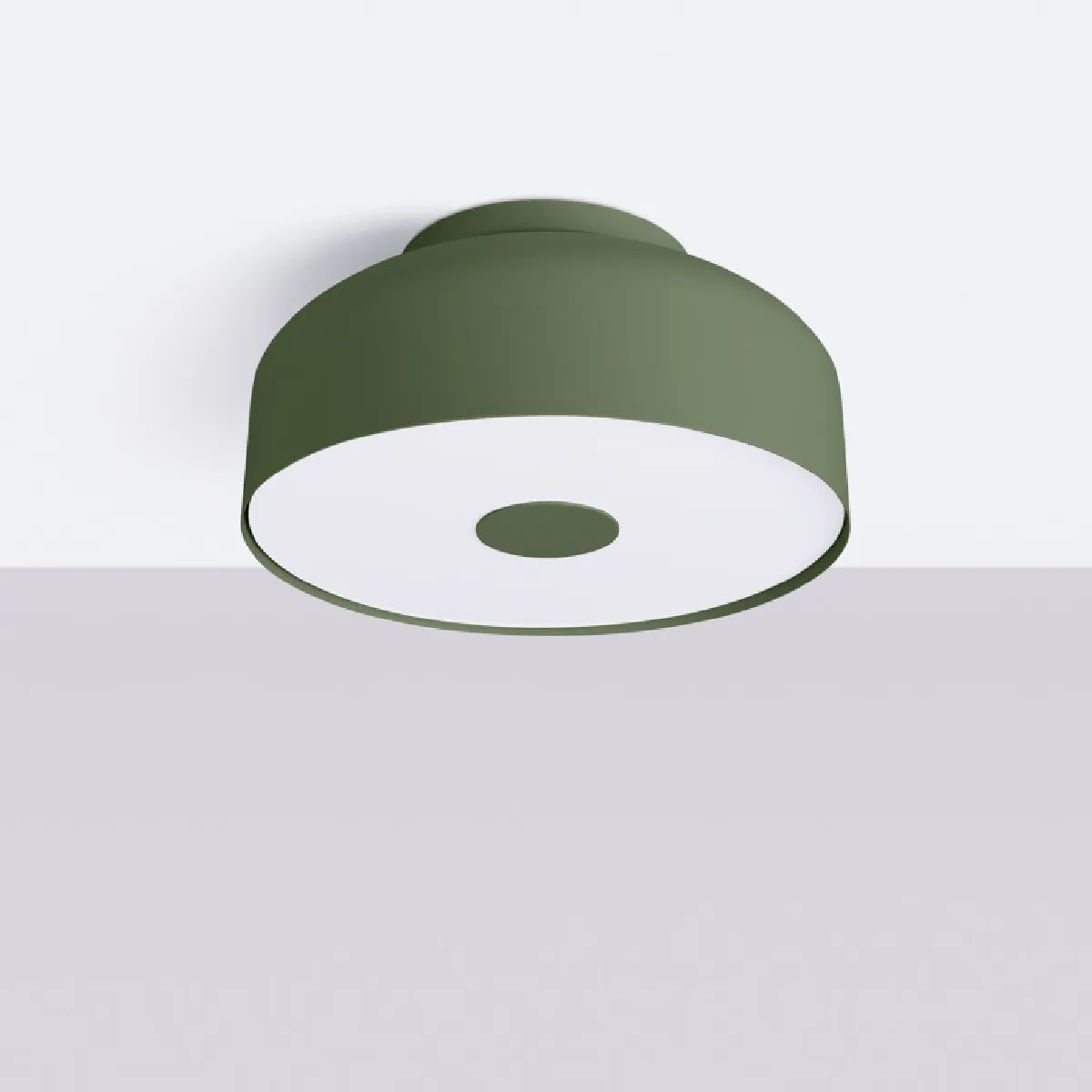 Plafonnier OMIQ vert olive 15 x 30 x 30( h x l x P en cm )