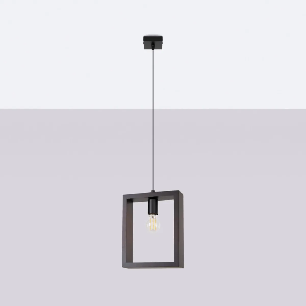 Lampe suspendue Elyaaor wengé 133 x 24 x 8( h x l x P en cm )