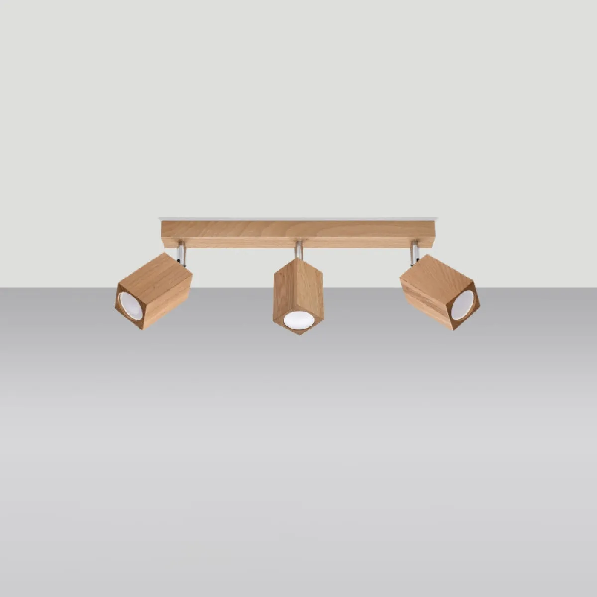 Plafonnier Luxeela 3 chêne 20 x 45 x 5( h x l x P en cm )