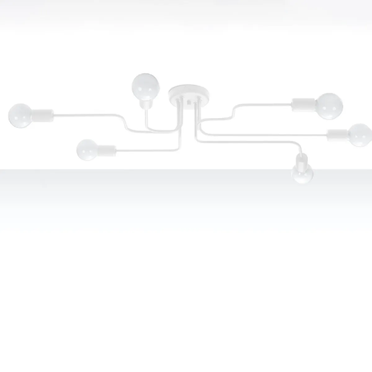 Lustre Lumyis 6 blanc 15.5 x 80 x 64( h x l x P en cm )