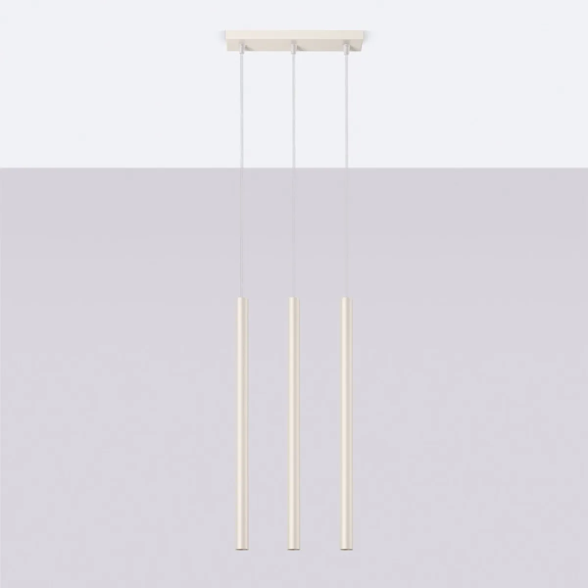 Lampe suspendue Noraaeen 3 beige 94 x 30 x 5( h x l x P en cm )