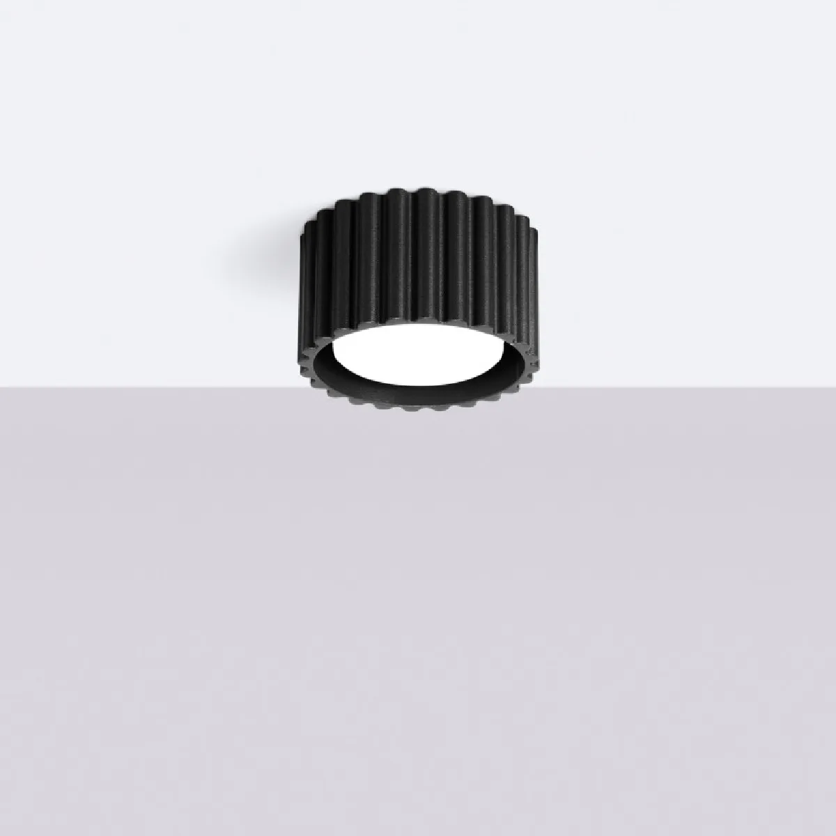 Plafonnier AURA 1 noir Gx53 6 x 10 x 10( h x l x P en cm )