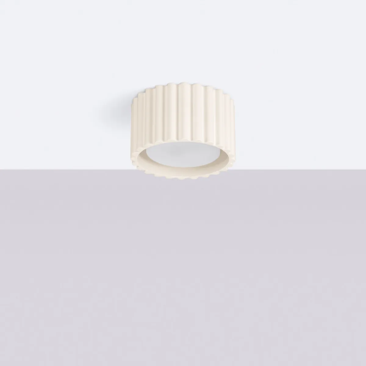 Plafonnier AURA 1 beige Gx53 6 x 10 x 10( h x l x P en cm )