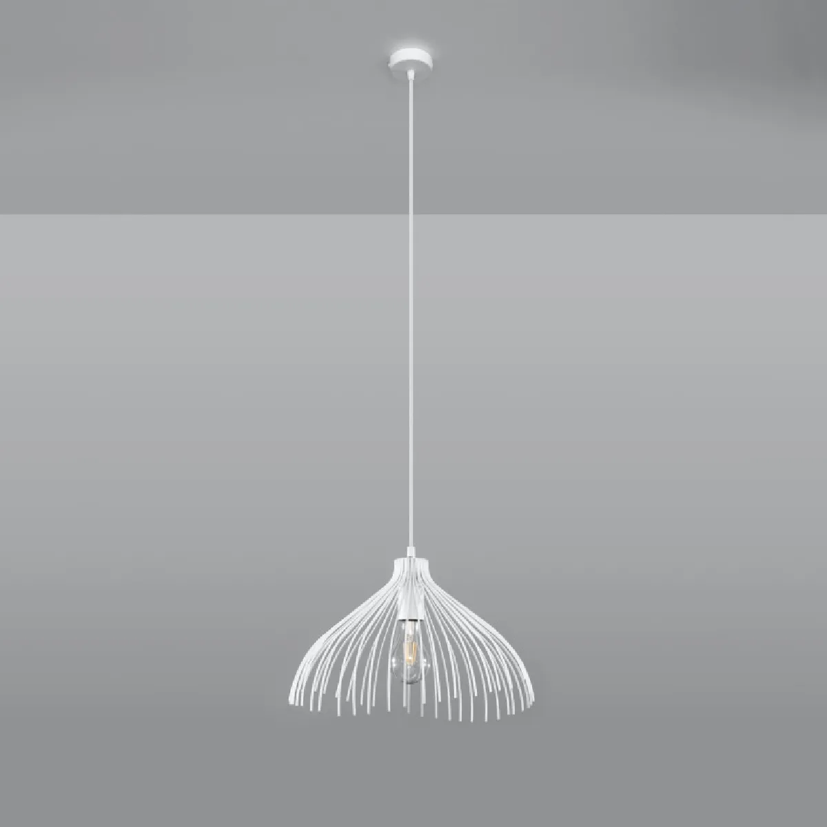 Lampe pendante Alaeys blanc 125 x 40 x 40( h x l x P en cm )