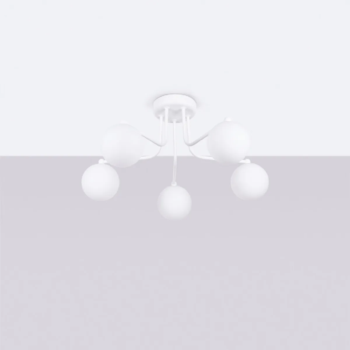 Lustre Zenaaar 5 blanc 29 x 58 x 64( h x l x P en cm )