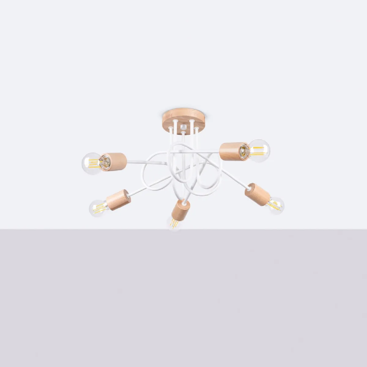 Lustre Veraona 5 blanc 26 x 15 x 61( h x l x P en cm )