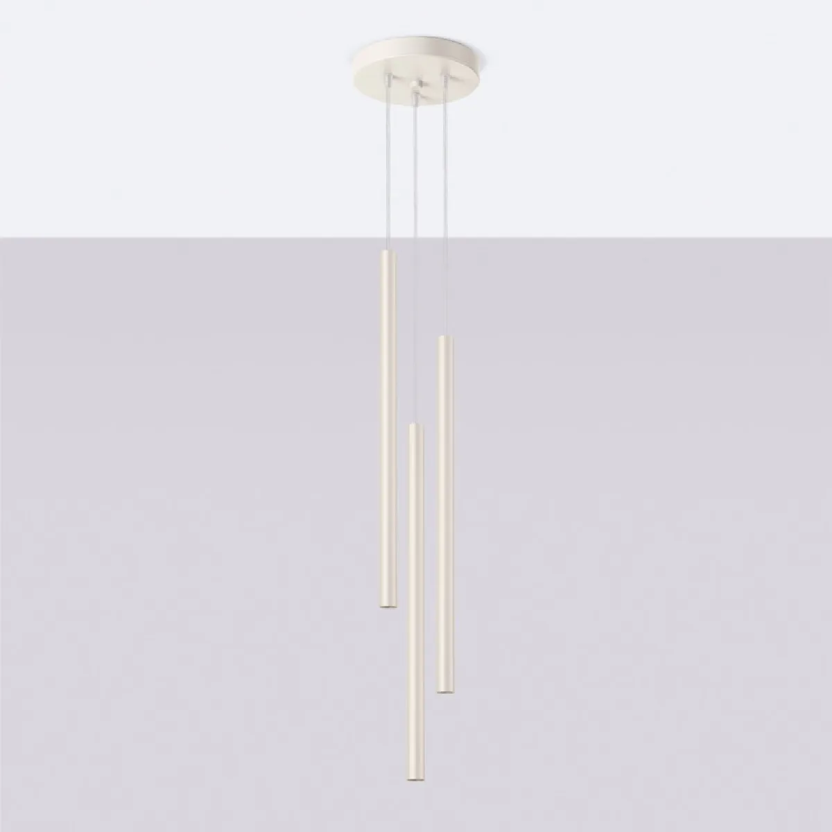 Lampe suspendue Noraaeen 3P beige 104 x 19.5 x 19.5( h x l x P en cm )