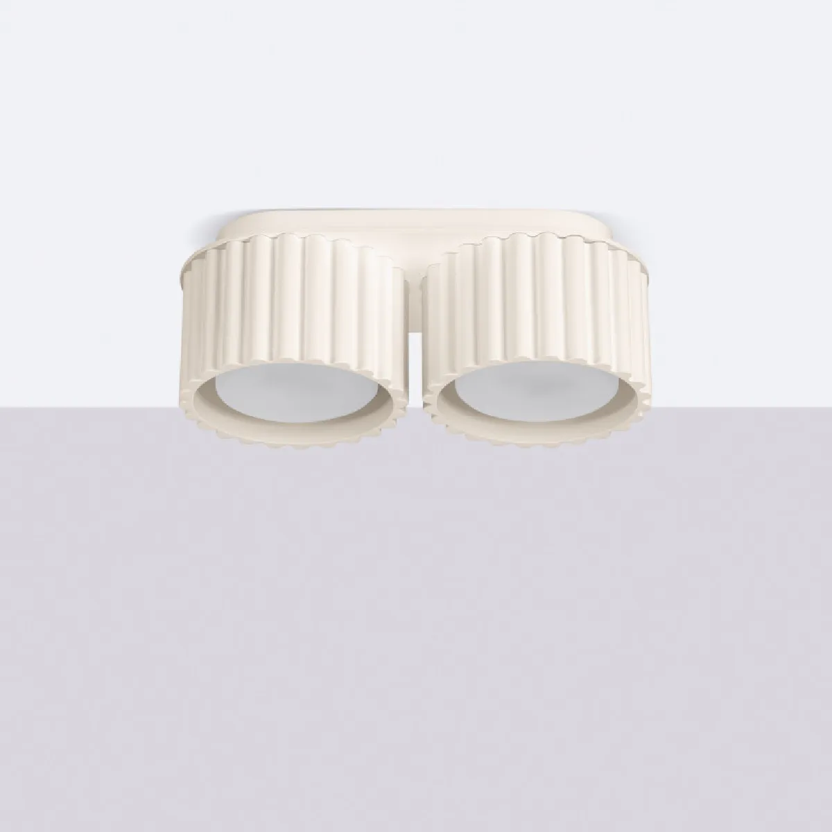 Plafonnier AURA 2 beige Gx53 8 x 21 x 10( h x l x P en cm )
