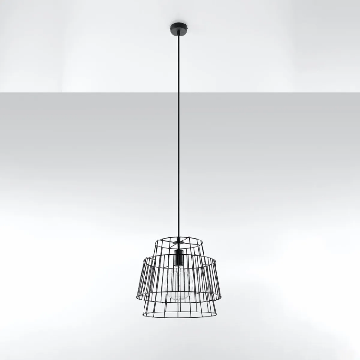Lampe pendante Lumiana noir 130 x 35 x 35( h x l x P en cm )