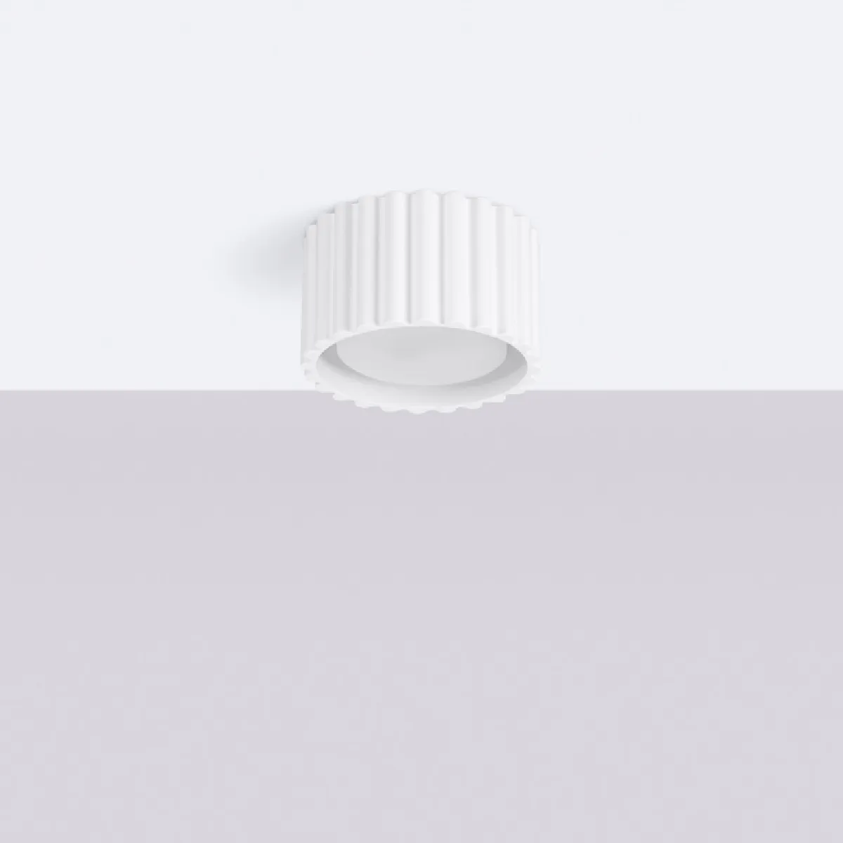Plafonnier AURA 1 blanc Gx53 6 x 10 x 10( h x l x P en cm )