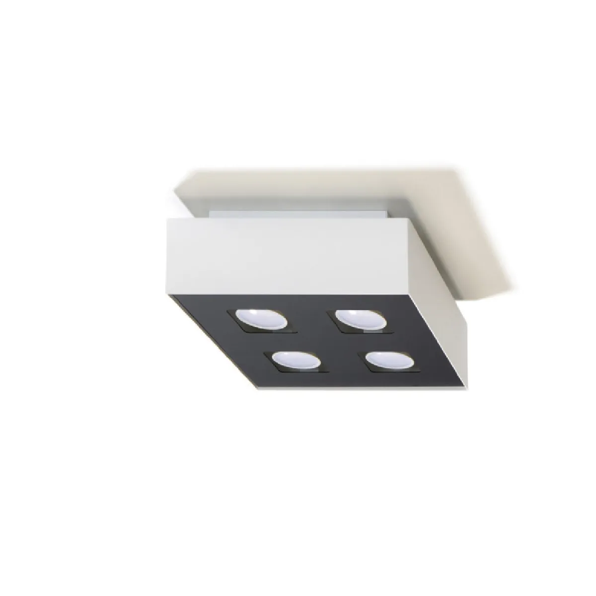 Plafonnier Veloys 4 blanc 11 x 24 x 24( h x l x P en cm )