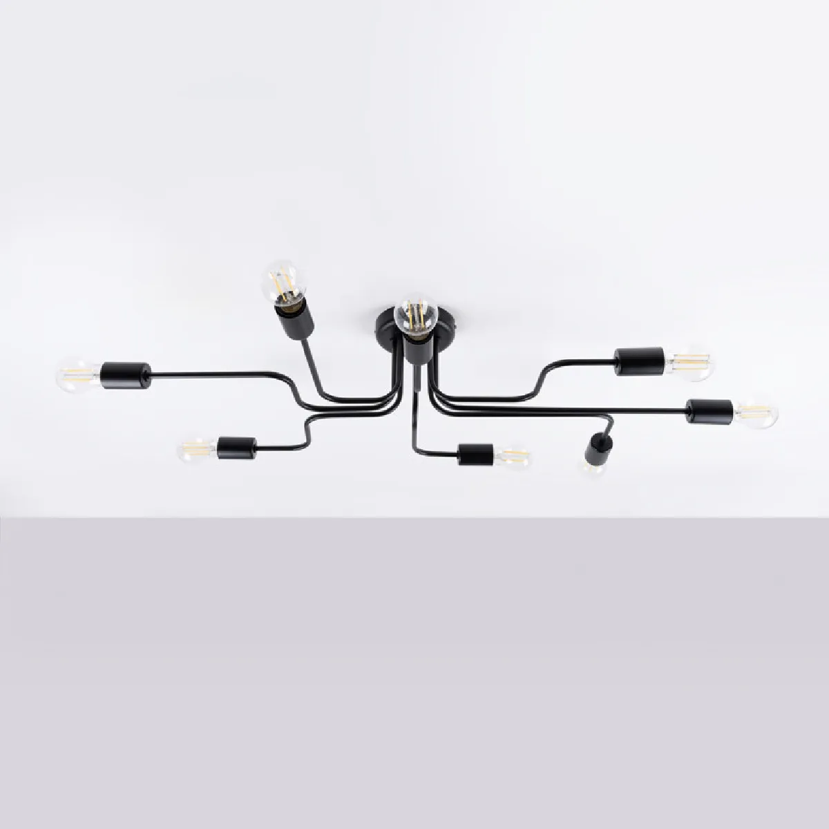 Lustre Lumyis 8 noir 15.5 x 103 x 56( h x l x P en cm )