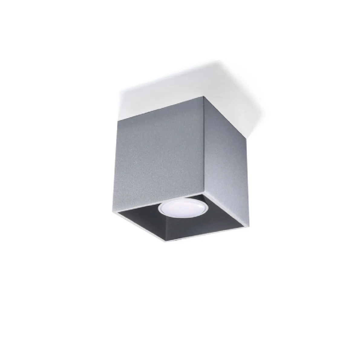 Plafonnier Elyaaeys 1 gris 10 x 10 x 10( h x l x P en cm )
