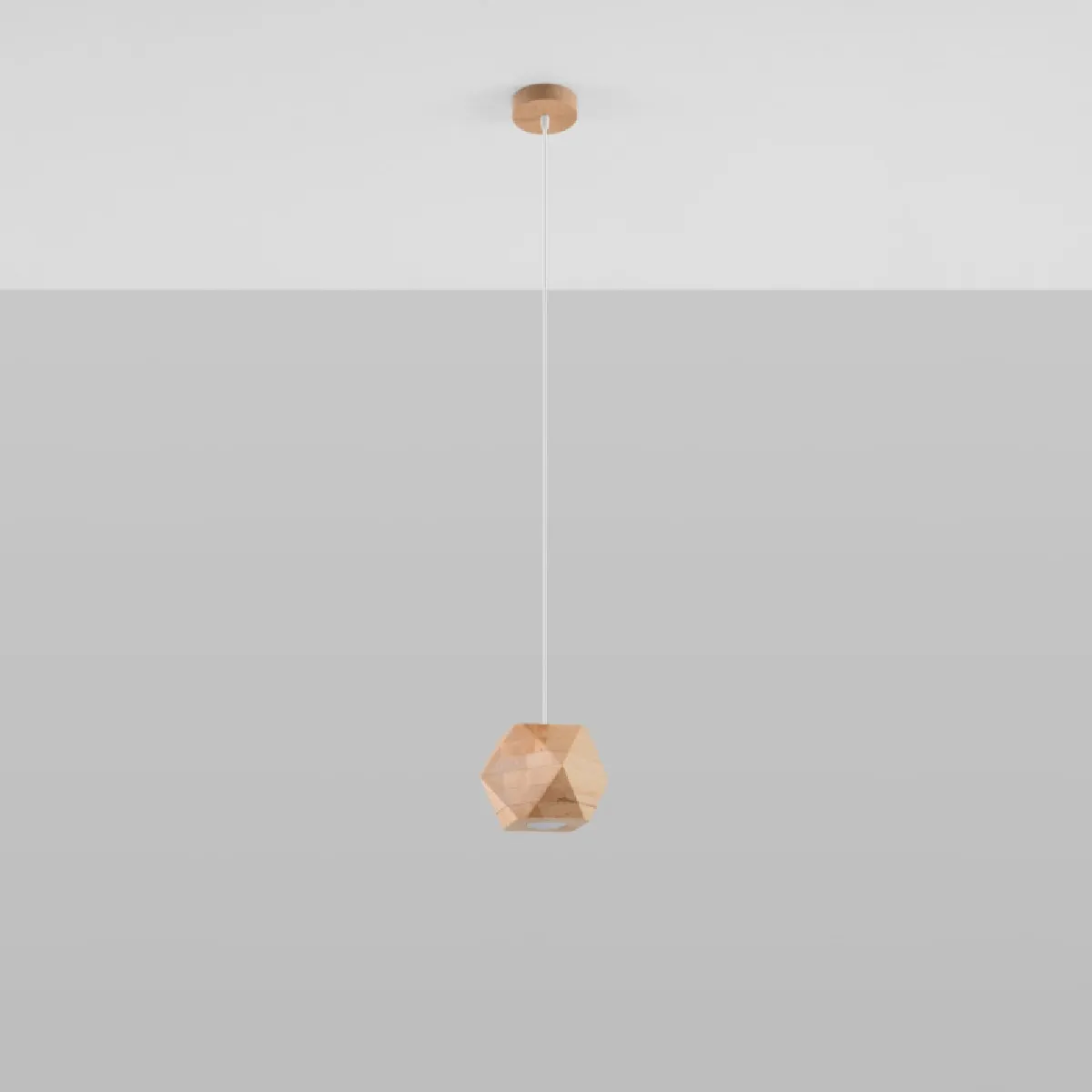 Lampe pendante Oryen bois naturel 120 x 12 x 12( h x l x P en cm )