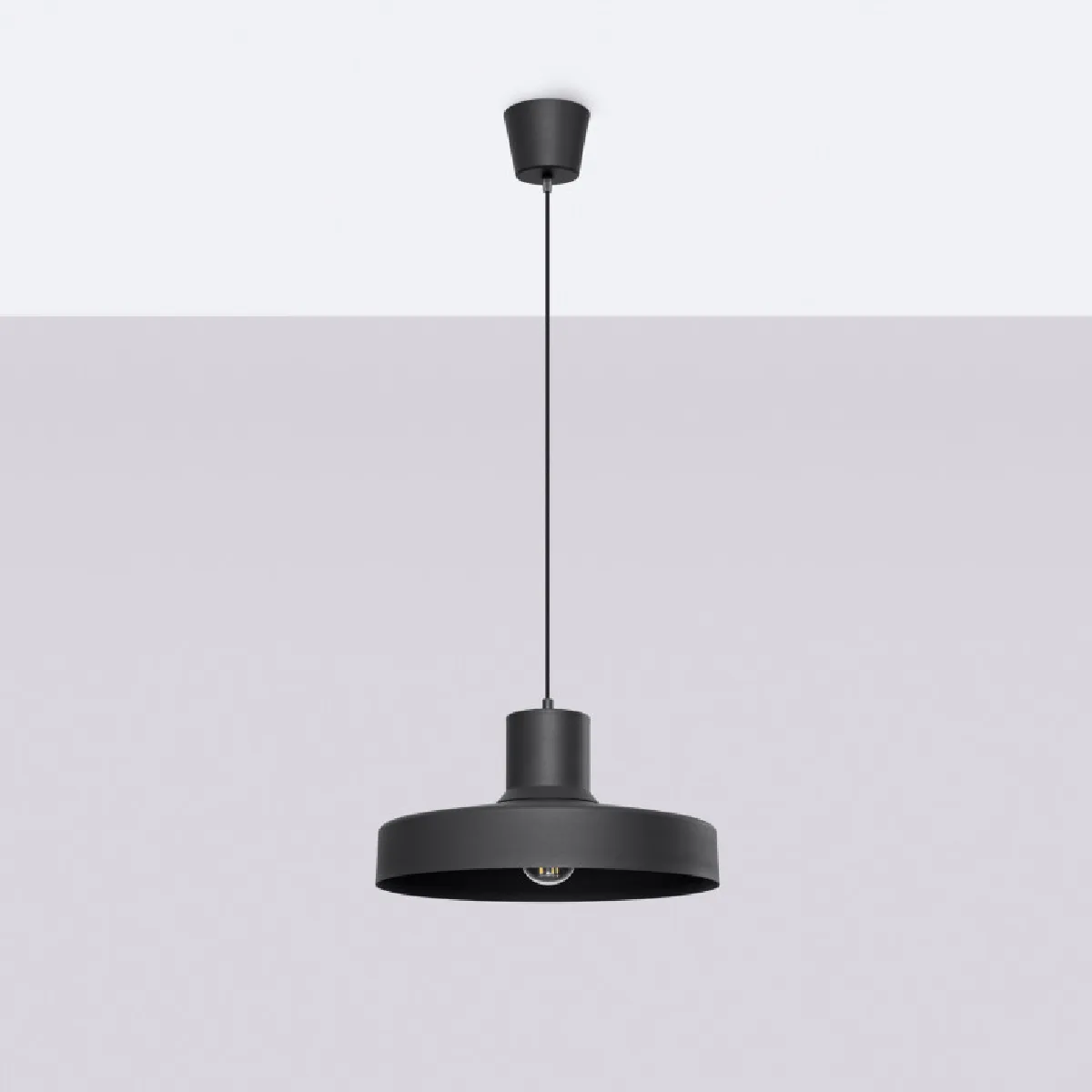 Lampe suspendue BILO noir 120 x 35 x 35( h x l x P en cm )