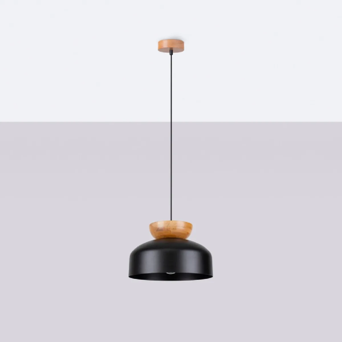 Lampe suspendue Alyis noir 130 x 29.5 x 29.5( h x l x P en cm )