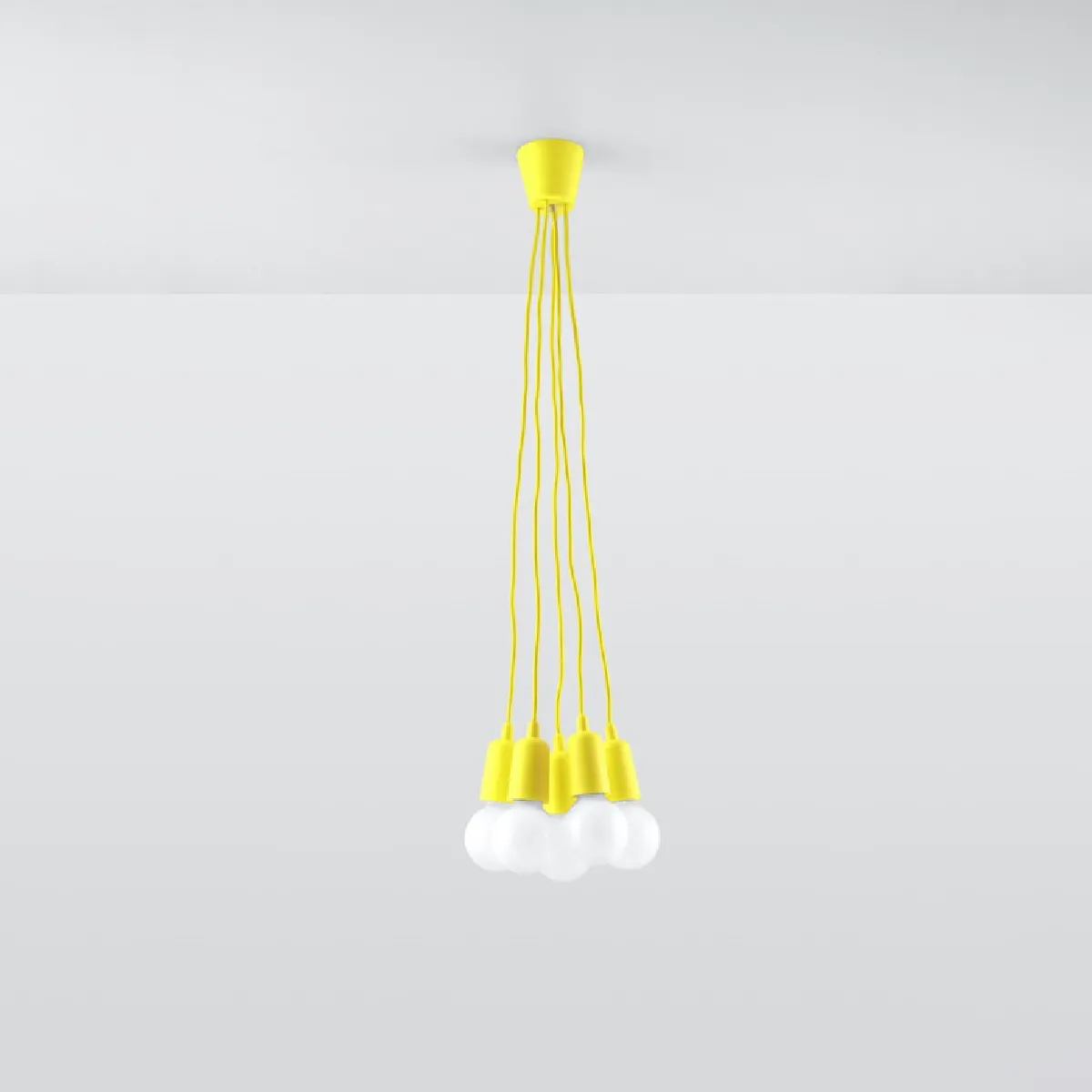 Lampe pendante Noviar 5 jaune 90 x 25 x 25( h x l x P en cm )